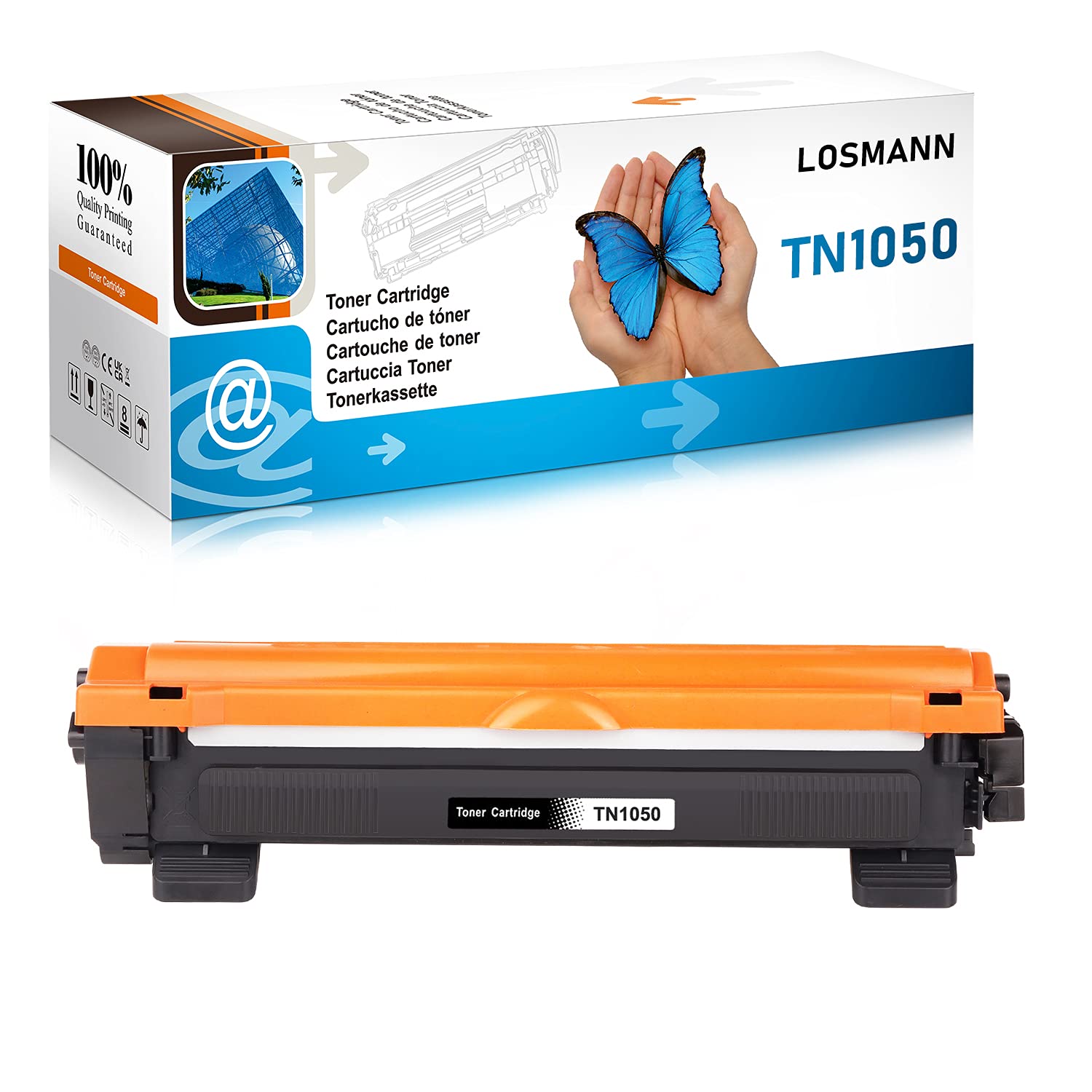 LOSMANN Compatible Toner Cartridge Replacement for Brother TN1050 TN-1050 for Brother DCP-1610W DCP-1510 HL-1210W MFC-1810 HL-1212W HL-1112 HL-1110 MFC-1910W DCP-1612W DCP-1512 (1Black)