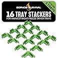 16 Pc Original Tray Stackers for Harvest Right Freeze Dryer Trays – Stacks 5 Trays – Green - Freeze Dryer Machine Accessories – Freeze Dried Food Storage - Made in USA