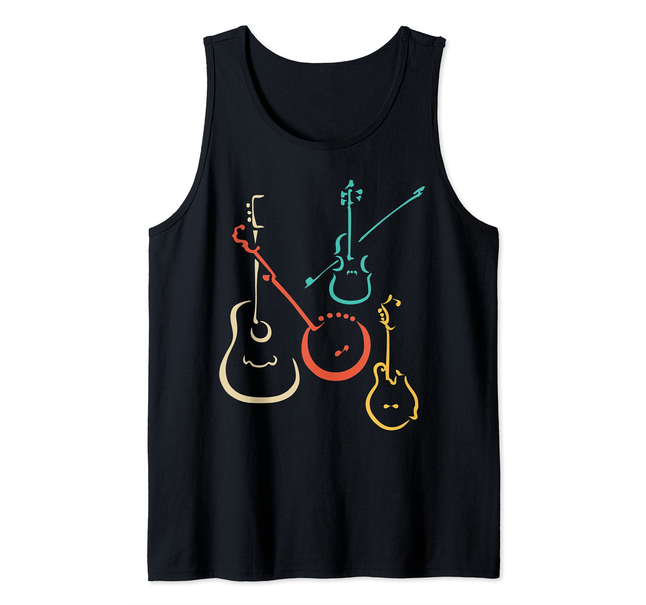 Retro bluegrass, mandolin, guitars, banjos, fiddles, Tank Top