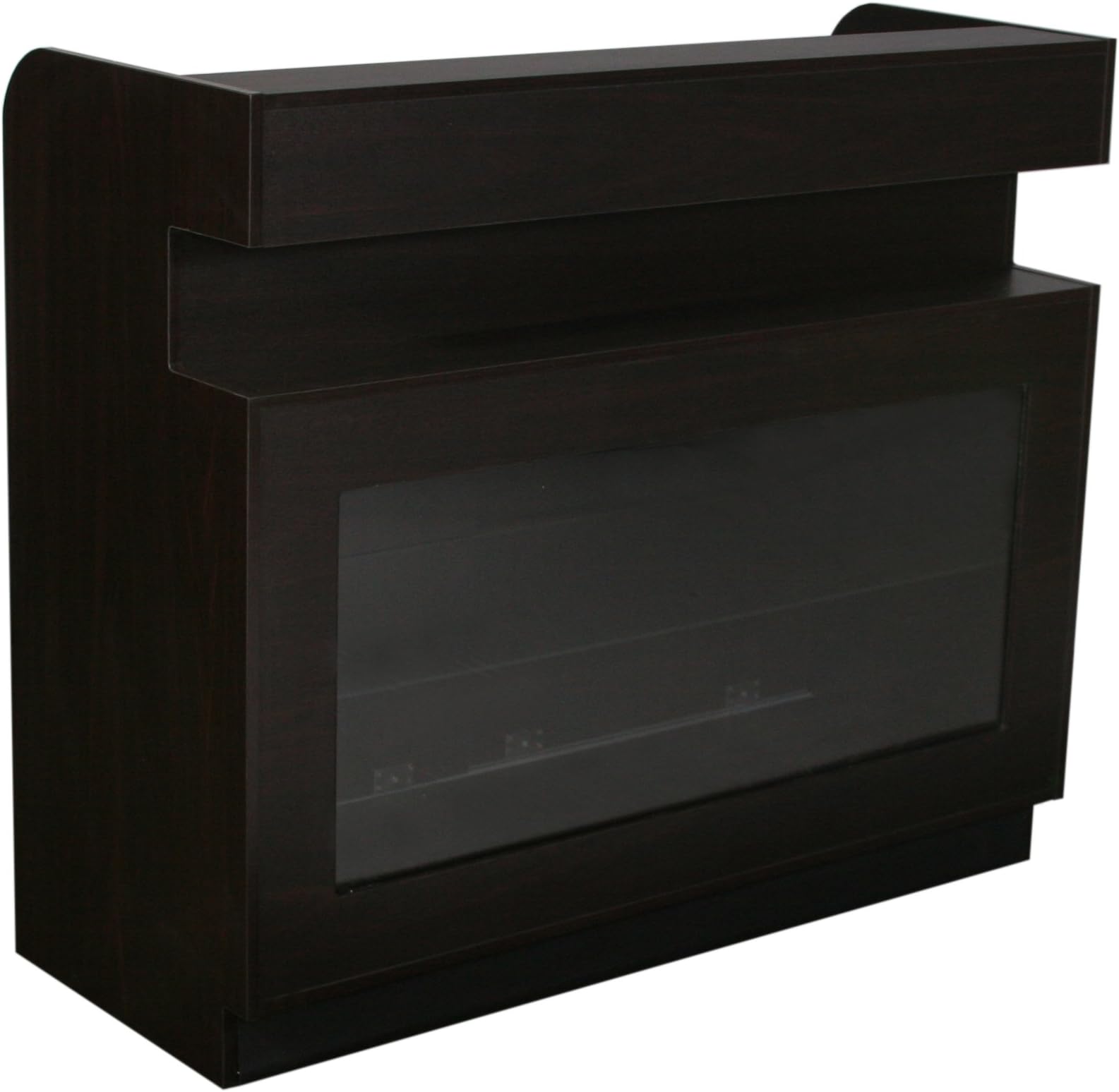 Falini Salon Showcase Reception Desk - Dark Cherry