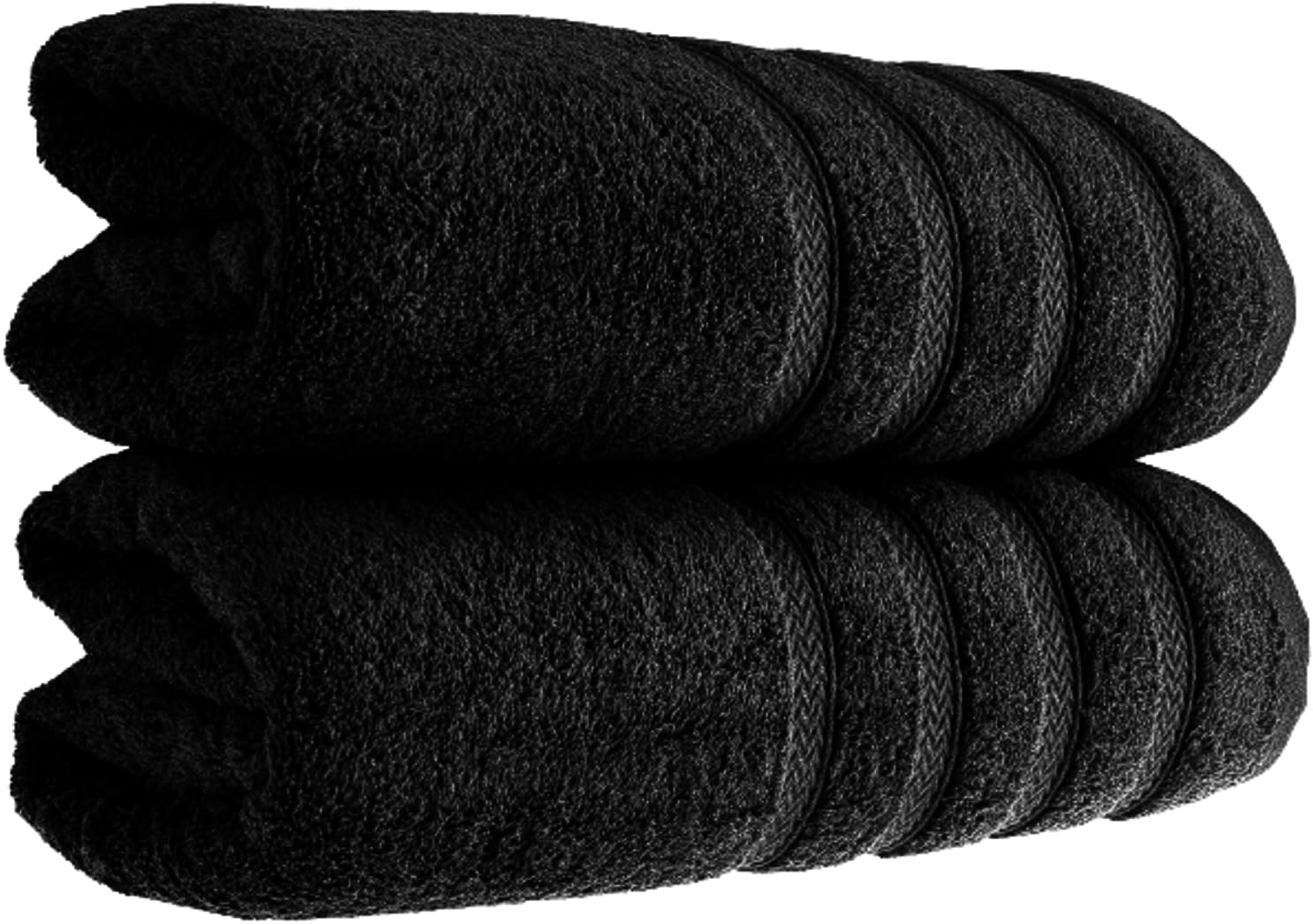 Diamond Tex Premium Cotton Large Jumbo Bath Sheets | Set of 2, 100% Egyptian Cotton, 600-GSM | Luxury Soft Bath Towels 80 cm x 160 cm | Quick Dry XL Body Wrapped Towels (Black)