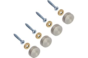 OVENOT 24PC Stainless Steel Screw Cover/Cap (Full Metal Construction 0.75" Diameter) Fasteners, Decorative Mirror, Sign/Advertising Hardware, Nails, Construction
