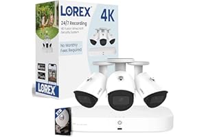 Lorex Fusion 4K PoE Outdoor/Indoor Smart Home Security Camera System, 2TB NVR, White - 3 Bullet IP Cameras, 16 Channel (8 Wired & 8 WiFi) Surveillance, Human/Vehicle Detection, Color Night Vision