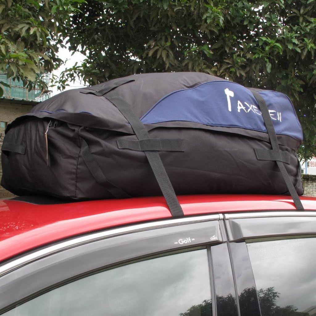 WSD OUTDOOR 10.5 Cubic Feet, Universal Super Large Roof Top Cargo Carrier Bag Roof Top Waterproof Luggage Travel Cargo Rack Storage Bag Carrier