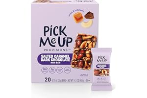 Staples Pick Me Up Provisions Mini Gluten Free Salted Caramel Dark Chocolate Nut Bar, 0.7 oz., 20/Box (PM62795)