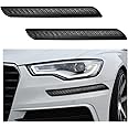 Suvnie 2 PCS Car Bumper Anti-Scratch Strips, Front and Rear Corner Bumper Guard Protector, Auto Rubber Bumper Anti Collision Decorative Trim, Universal for Most Cars, SUVs, Trucks (Long, Black)
