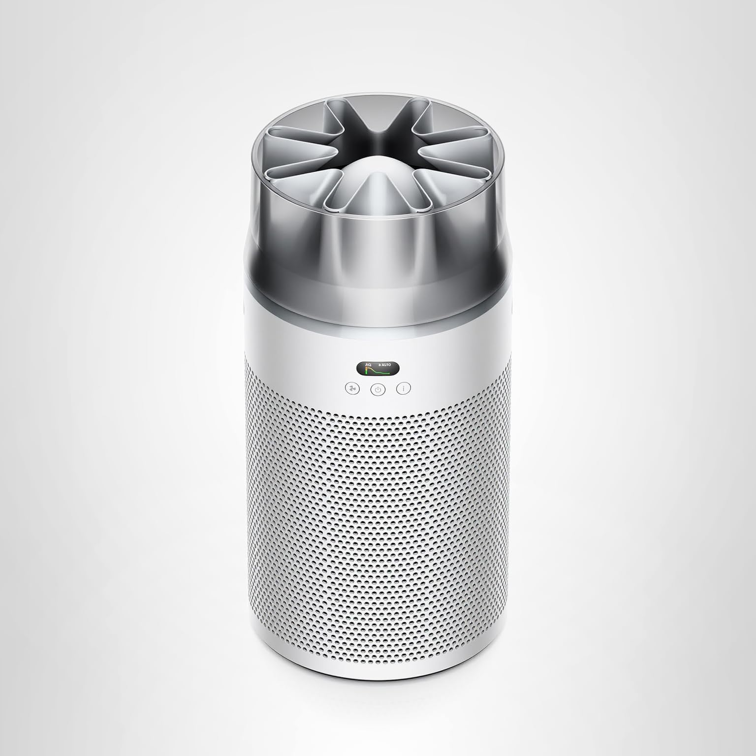 Dyson HushJet Purifier Compact, Quiet air purifier, App controlled, purifies up to 203 sq ft, Captures NO2 (White/Silver)