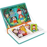 Janod - Magneti'book - Fairy Tales Magnetic Toy - 40 Pieces | Encourages Motor Skills and Imagination - Ideal Learning Gift for Kids Ages 3 and Up - Portable Travel Activity for Toddlers
