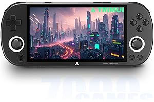 CREDEVZONE Trimui Smart Pro Handheld Game Console 5 inch Retro Handheld Video Games Consoles Built-in Rechargeable Battery Portable Style Hand Held Game Consoles System Black