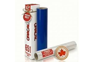 Oracal 651 Gloss Permanent Adhesive Craft Vinyl (12Inch x 10ft) for DIY Decal Bumper Sticker Wall Window Decor Mugs Using Vin