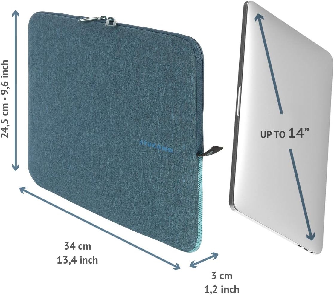 Tucano"BFM1314 Z Second Skin Neoprene Laptop Sleeve, 13 to 35.56 cm (14 Inches) Light Blue - Image 4