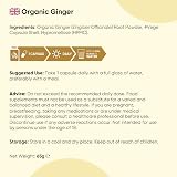 WeightWorld Organic Ginger Supplement 650mg Capsules 90 Vegan Gluten Free view 6