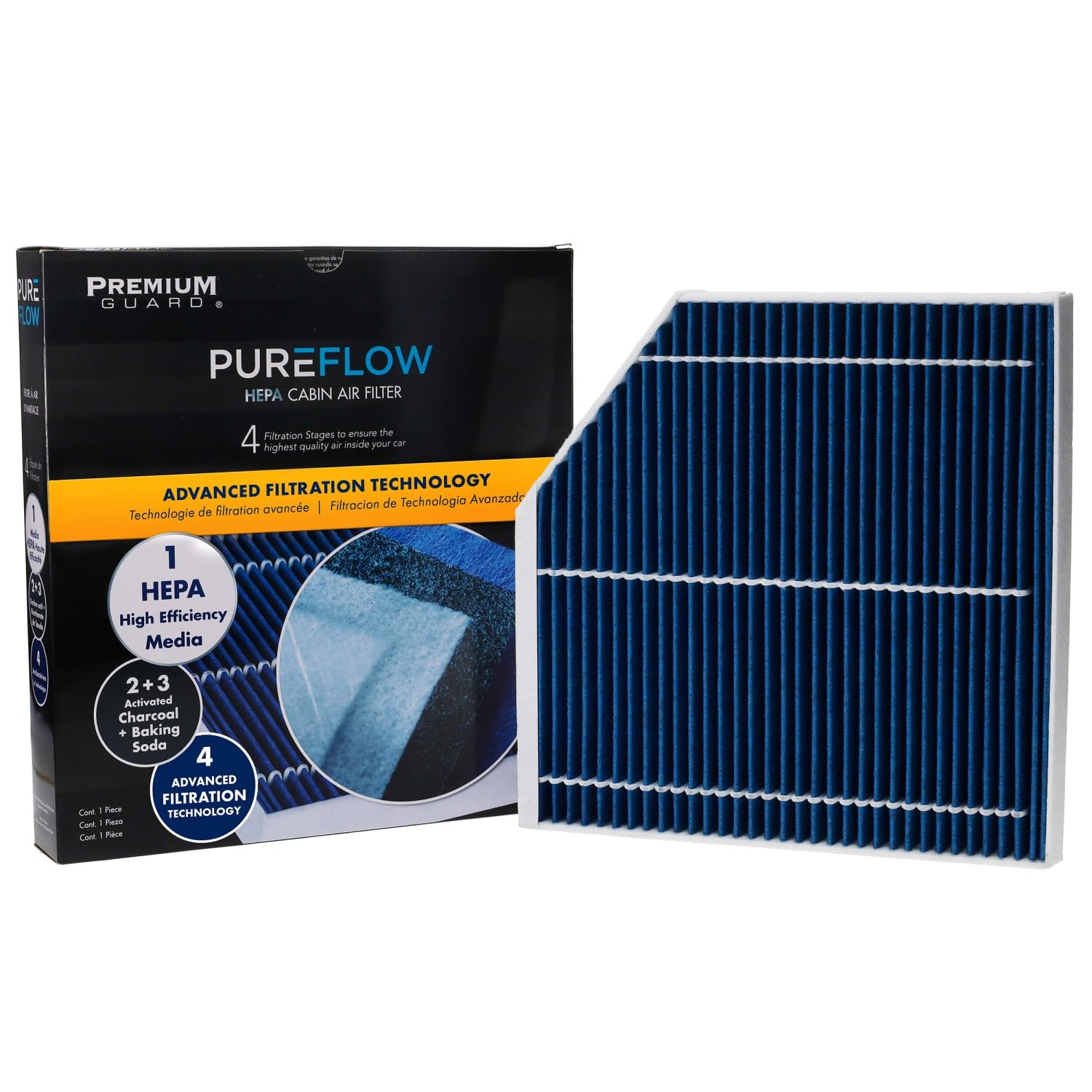Photo 1 of PureFlow HEPA Cabin Air Filter PC4439HX | Fits 2012-2018 Audi A6 Quattro, A7 Quattro, 2012-2022 A6, 2012-2018 A8 Quattro, 2013-2018 S6, S7, 2014-2018 RS7, 2013-2018 S8