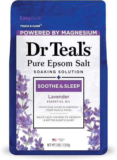 Dr Teal's Epsom Salts Lavender 3Lb 1.36Kg Magnesium Sulfate Bath Salt