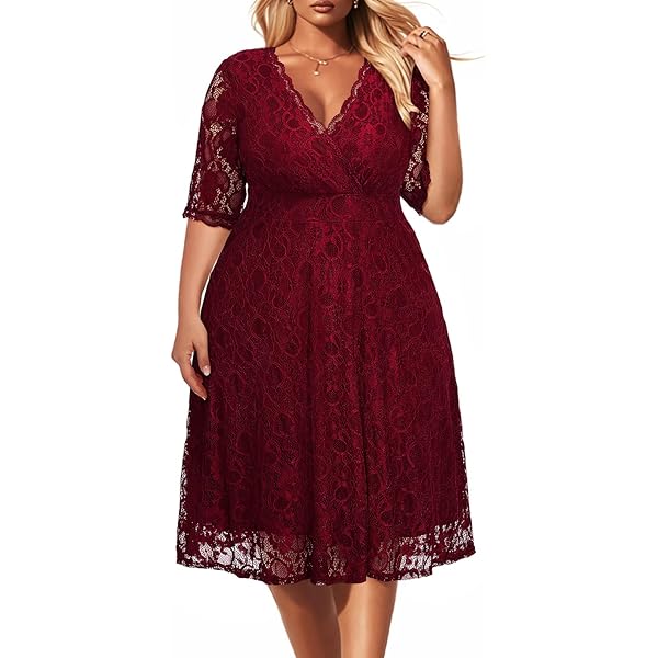 red birthday dress plus size Plus Size Vernice Ruffle Bodycon Dress