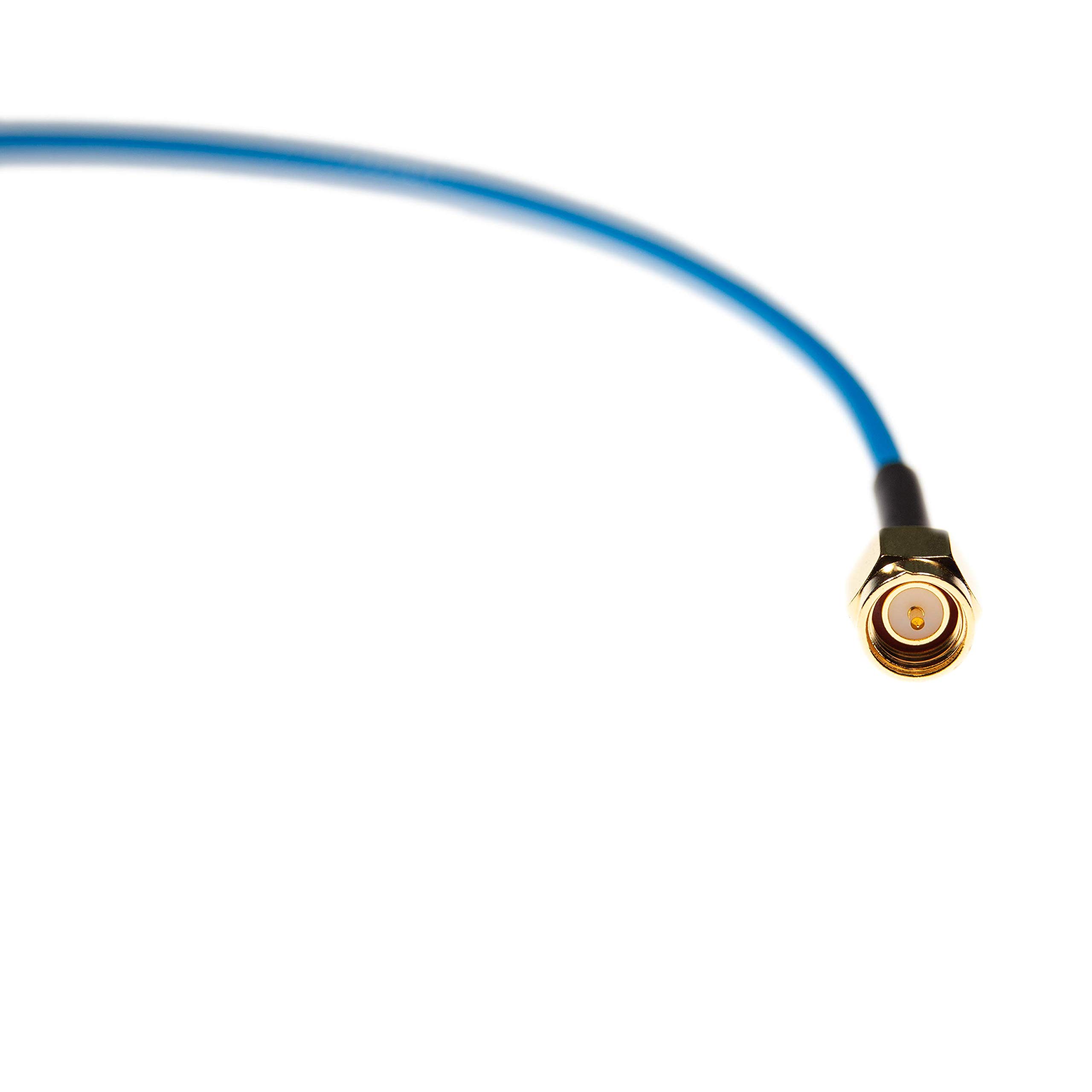 Nooelec RF Test Cable - Ultra-Low Loss, Flexible 1' (30cm) 50-Ohm PTFE-Coated Test Lead with Male SMA Connectors on Both Ends. Perfect for Testing and Experimentation with SDRs, Analyzers, and VNAs