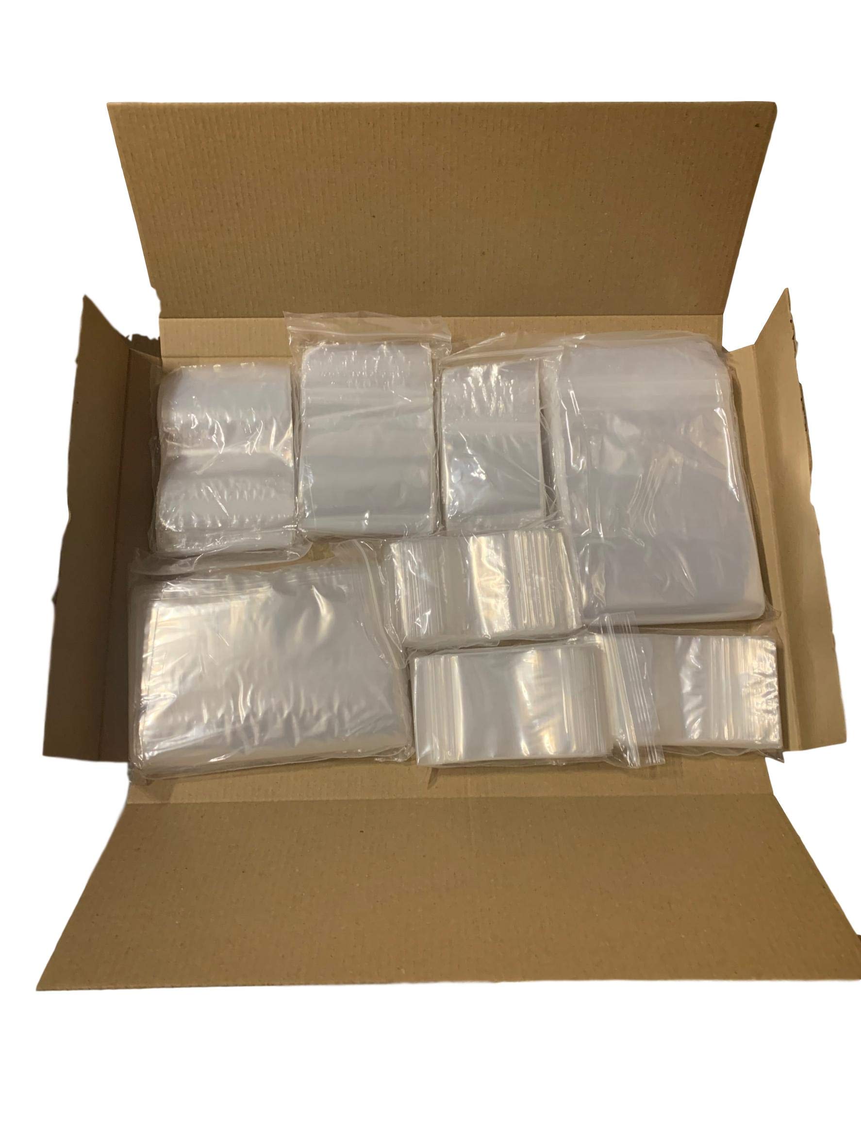 Packitsafe 1000 Mixed Grip Seal Bags Small Sizes Clear Plastic Polythene Resealable Grip Press Seal Lock Packing Packaging Small MIX1000