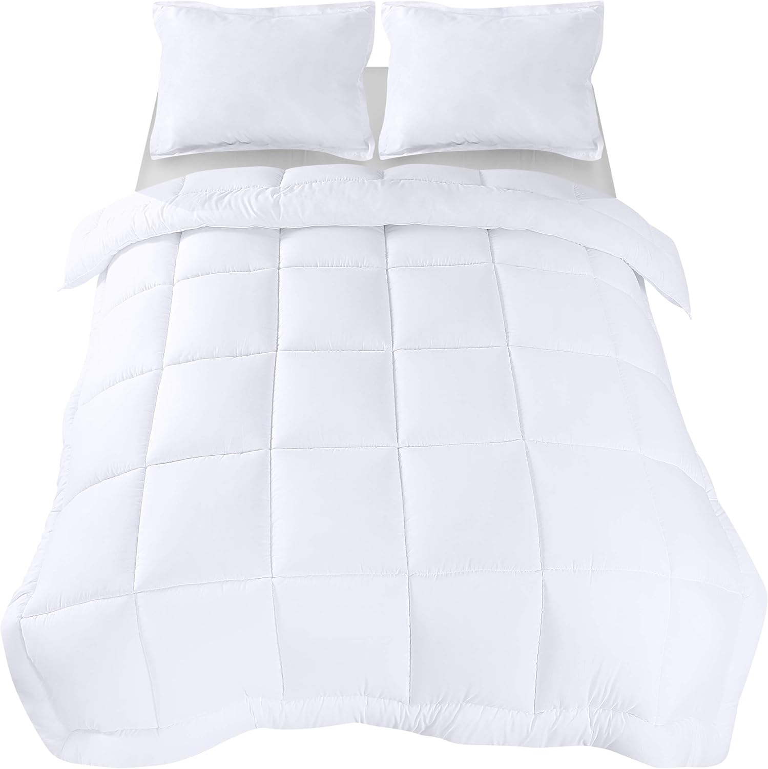 Utopia Bedding 3 Piece Comforter Set (Queen/Full, White) with 2 Pillow Shams - Luxurious Brushed Microfiber - Down Alternative Comforter - Soft and Comfortable - Machine Washable: Home & Kitchen