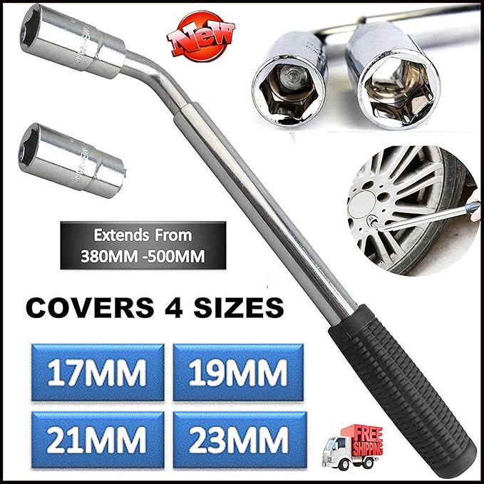Heavy Duty Van Car Extendable Telescopic Wheel Brace 17 19 21 & 23mm