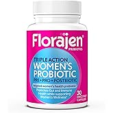 Florajen Women's Complete Triple-Action Prebiotic + Probiotic + Postbiotic for Digestive & Immune Support - Fast-Acting Relief from Constipation & Bloating - Gluten-Free - Vegan - Non-GMO - 30-Count