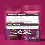 MOBU Ginger 1000mg 120 Tablets - Ginger Root Extract for Digestion Travel view 4