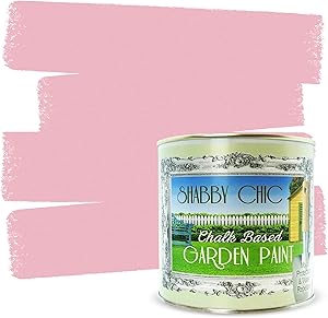 Shabby Chic Garden Paint: 8.5oz - Petal Pink - Chalk Based Furniture Paint for Outdoor and Exterior, No Primer Required