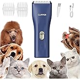 Tileon Dog Clippers,Quiet Washable USB Rechargeable Cordless Dog Grooming Kit,Electric Pets Hair Trimmers Shaver Shears for Dogs and Cats
