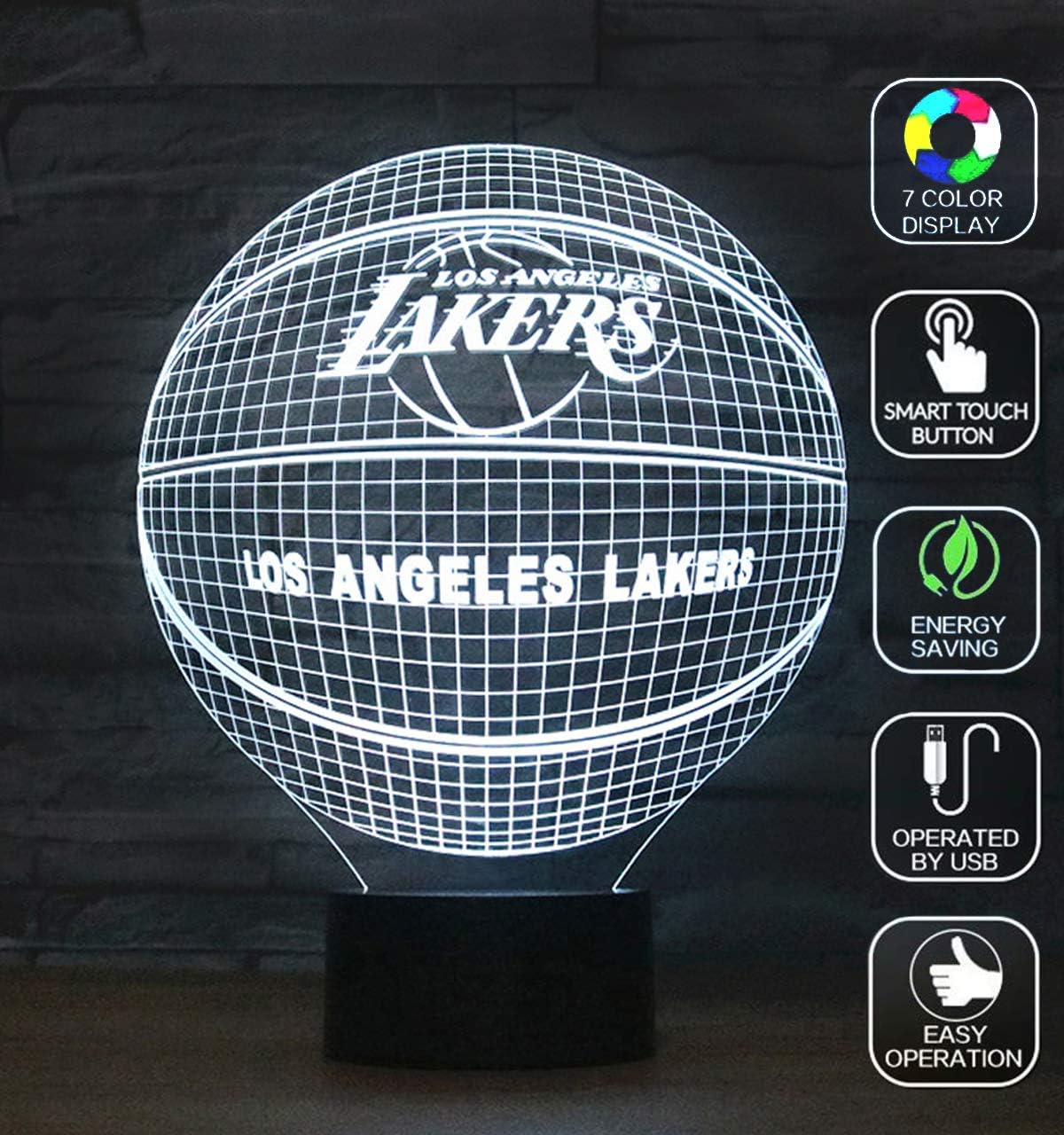 Lucky2Buy Optical Illusion Millennium Falcon Decor Toy Lamp (Lakers)