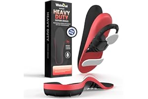 Plantar Fasciitis Insoles for Men Women - Welnove 220+ lbs Heavy Duty High Arch Support Insole - Orthotic Shoe Inserts for He