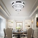 Crystal Chandelier 15.7 Inch Modern 4 Tier LED Ceiling Light 6500K view 2