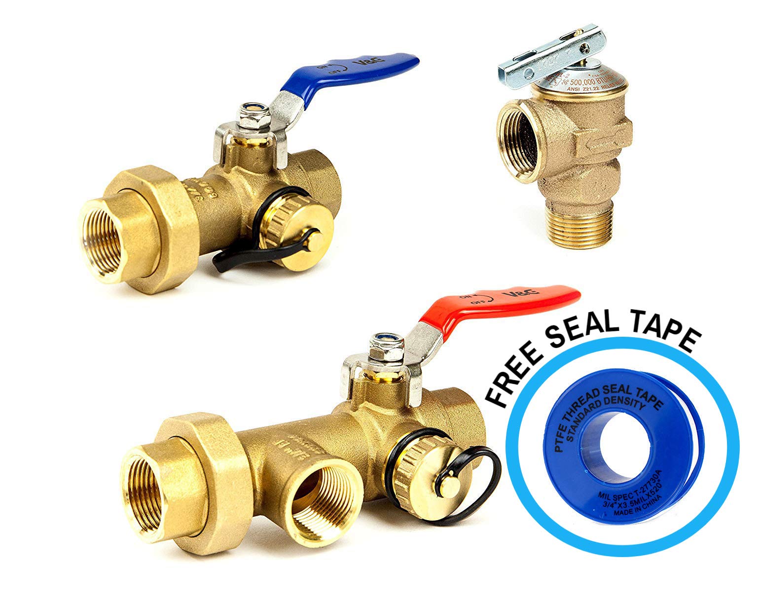 Tankless Water Heater Flush Kit 3/4'' Lead Free Isolation Service