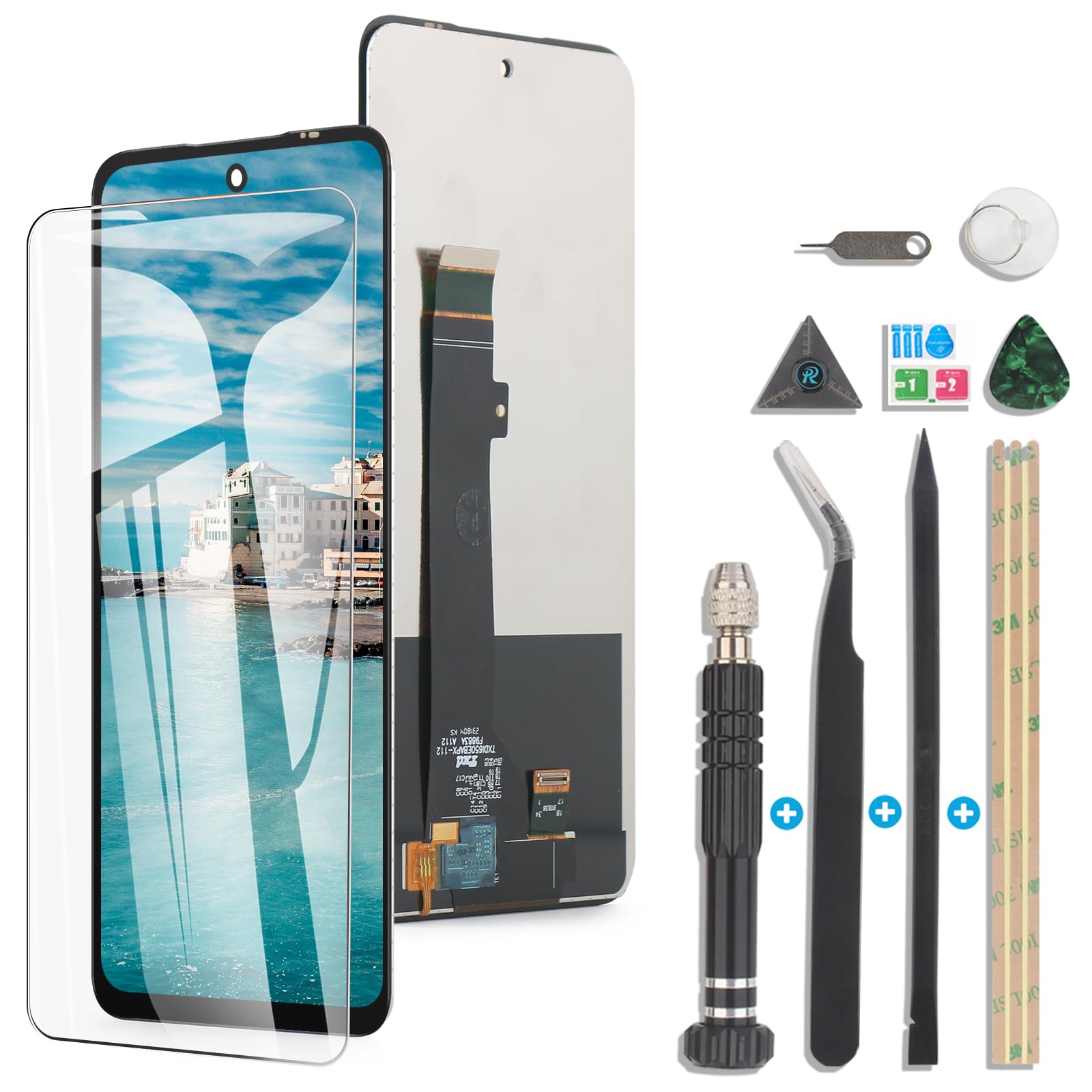 RongZy Display for Motorola Moto G13 Moto G23 LCD Touch Screen Internal Digitizer for Motorola Moto G13 Moto G23 Replacement Assembly with Tools Kit(Black)