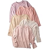 Butterblu London 5-Pack Long Sleeve T-Shirts​ 100% Organic Cotton for Baby, Toddler, Girls & Boys​