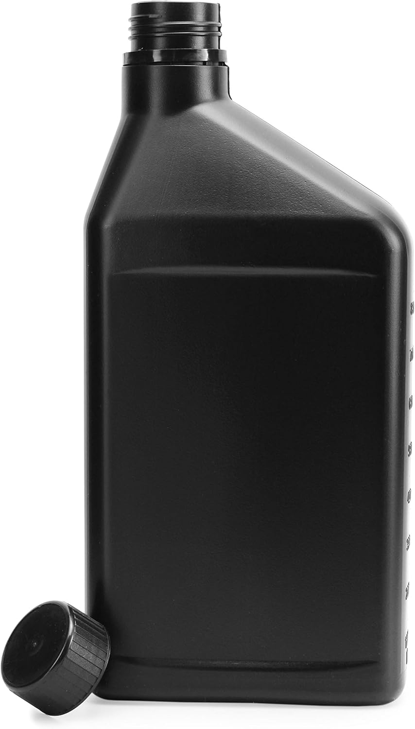 Cornucopia Plastic Engine Oil Bottles (4-Pack, Quart Size); Empty Cans for Storing Oil and Other Chemicals: Automotive