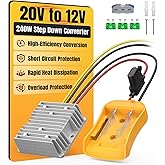Haseed 20V to 12V Step Down Converter Compatible with DeWalt 20V Battery, DC Voltage Regulator 12V 20A 240W Automatic Buck Co