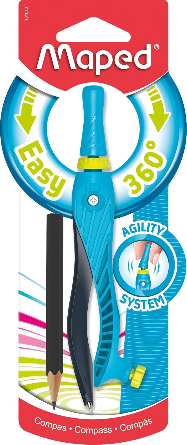 Maped Kidz 360 Compass - Assorted Colours, Multi-Colour, Single