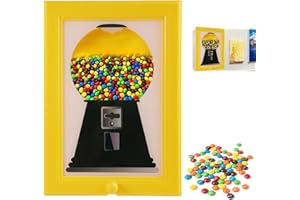 Fukaisu Candy Dispenser Picture Frame, Wall Mount Gumball Machine Creative Handy Candy Dispenser for Desk Countertop Adults &