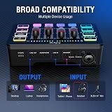 FIFINE Gaming Audio Mixer for Streaming RGB PC Interface DJ Mixer with XLR view 4