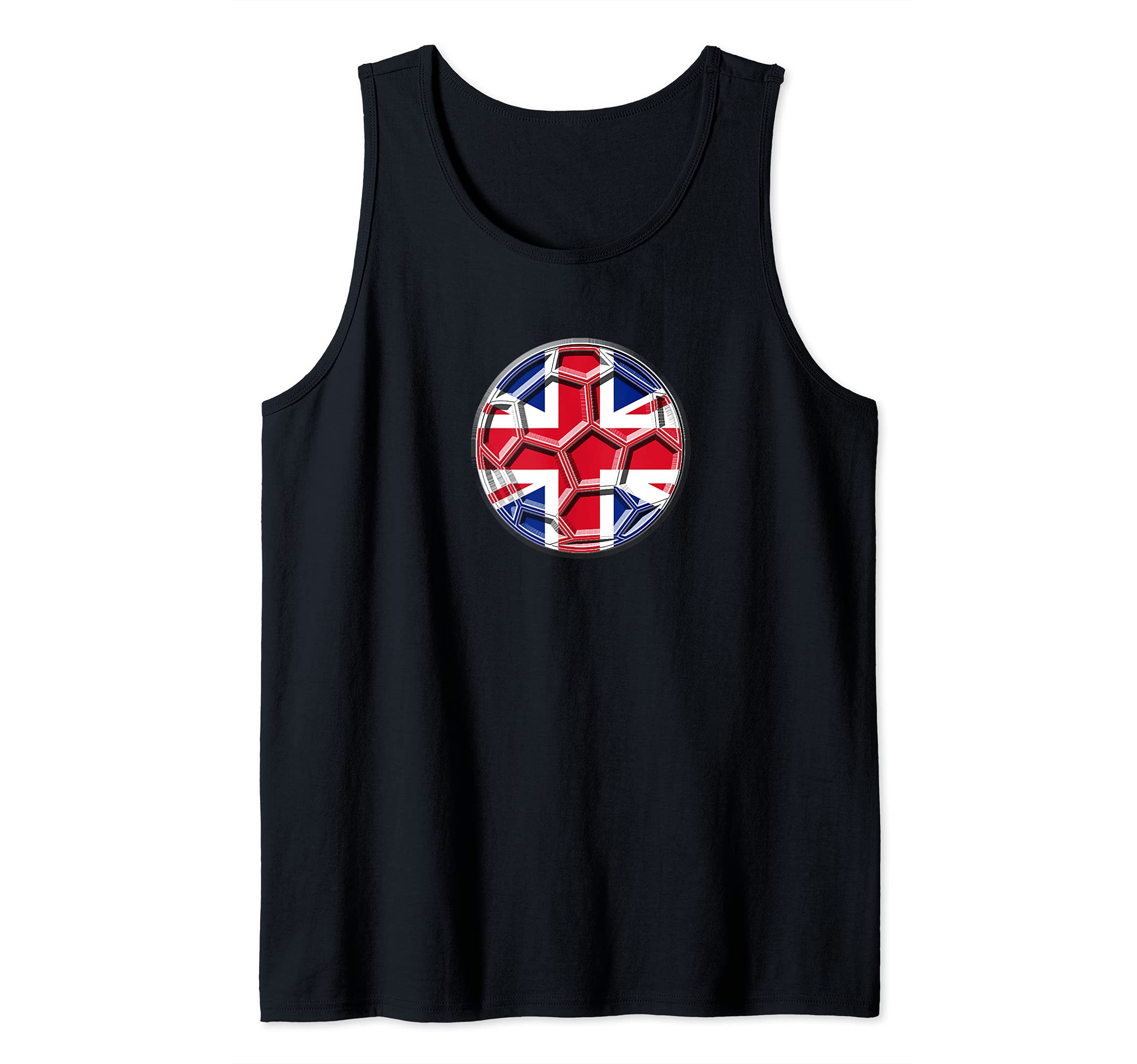UK Soccer Ball Flag for Patriotic United Kingdom Fans Tank Top