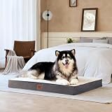 EHEYCIGA Orthopedic Extra Large Dog Bed 104x68x9cm White Removable Cover view 7