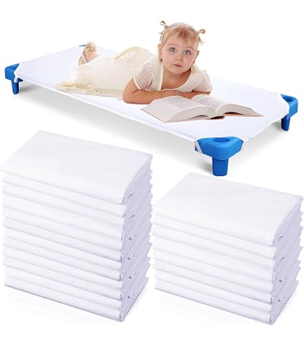 Amazon.com: Macarrie 20 Pcs Cot Sheets for Daycare Bulk - 23