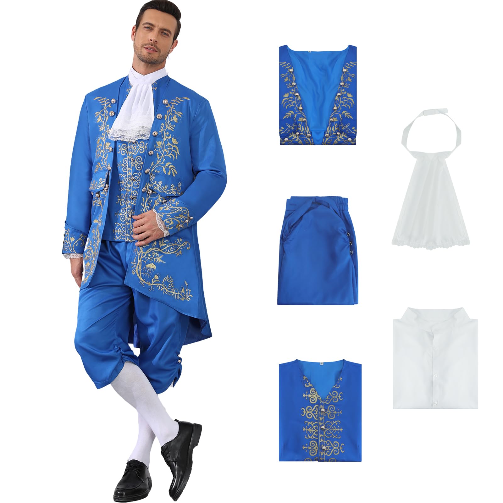 AYYOHON The Beast Costume Beauty Belle Cosplay Costume Maid Dress Dan Steven Uniform Halloween Prince Costume Men Aristocrat S — image 1