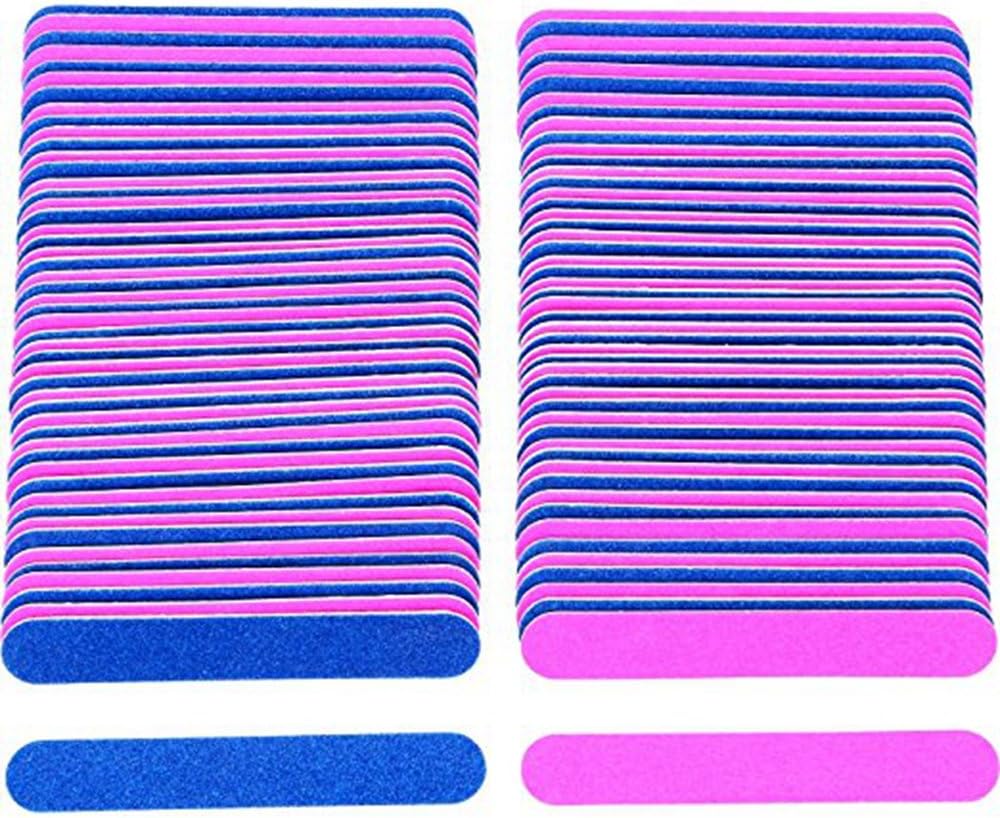 200 Pack Disposable Nail Files Double Sided Emery Boards Manicure Nail Art Tools Artificial Sandpaper (200 pcs)