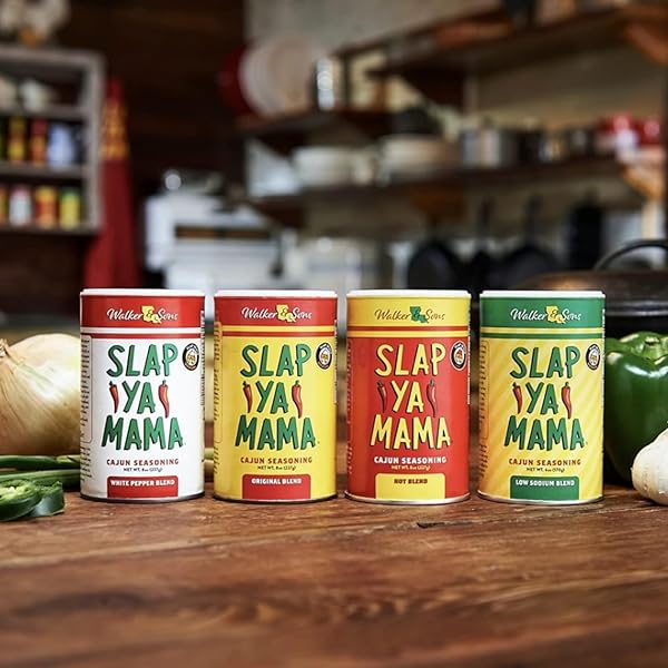 SLAP YA MAMA CAJUN SEASONING FROM LOUISIANA, ORIGINAL BLEND, NO MSG AND KOSHER, 8 OUNCE (PACK OF 2)