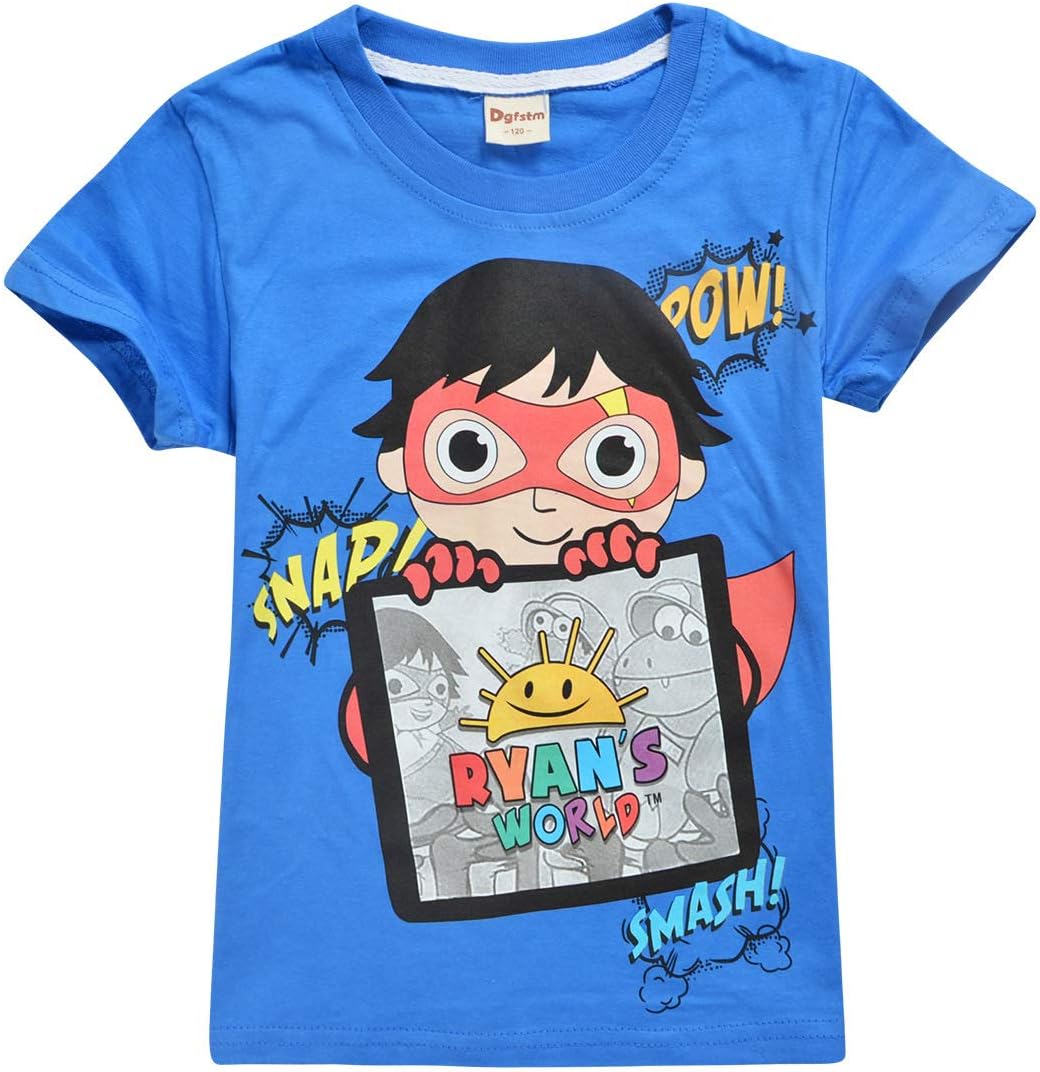 Thombase Boys & Girls Ryans World Vlogger YouTube Toy Review Kids Captain T-Shirt
