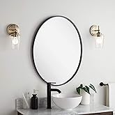 Signature Hardware 459131 Amyr 31" x 24" Framed Bathroom Mirror - Gloss Black