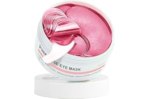 Saimyo Pink Rose Eye Mask - 60 Pieces - Retinol & Collagen Pink Under Eye Mask, Treat Puffy Eyes & Dark Circles, Reduce Wrink