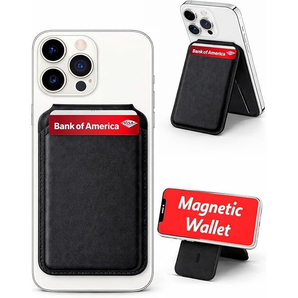 LOHASIC For IPhone 17/16 /15/14/13/12 Pro Max & Plus – MagSafe Wallet, Detachable Magnetic Bi-Fold Card Holder Holds 4 Cards & Cash, PU Leather, Purple - View #4