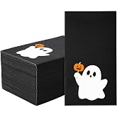 Halloween Napkins, 100 PCS Halloween Disposable Napkins, Cute Black Ghost Pumpkin Guest Paper Napkin Luncheon Dinner Bathroom Decorative Hand Towels for Halloweens Home Kitchen Party Supplies Decors