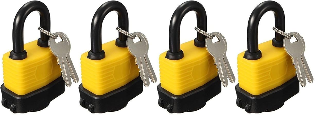 Itian Juego de 4 candados de seguridad para exterior, resistentes